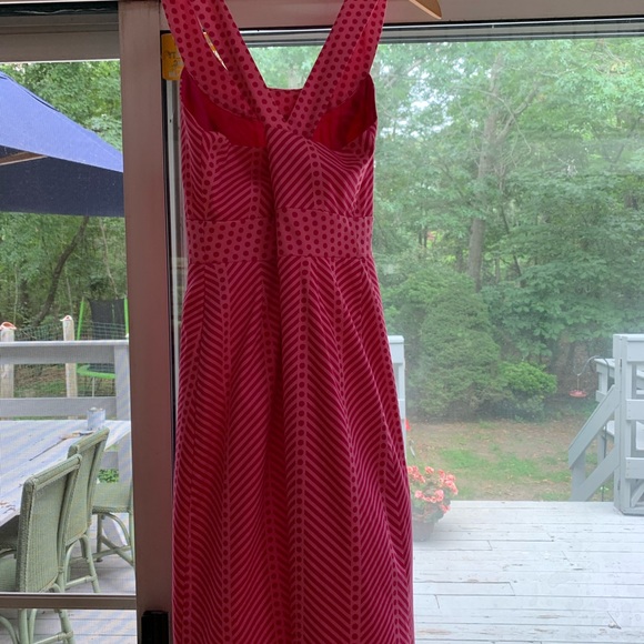 Designer Pink dress with hot pink polka dots. - Picture 5 of 5